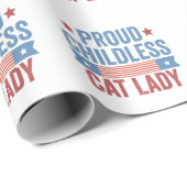 Papier Cadeau Enfant Chat Lady 2024 (Coin rond)