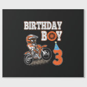 Papier Cadeau Enfant de 3 ans - Enfant d'anniversaire - Vélo de (Plat)