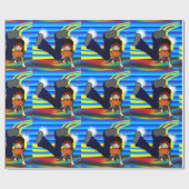 Papier Cadeau Enfant de break dance de hip hop (Plat)