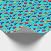 🎁 Papier Cadeau Enfant Fête Colorée dans l'Espace (Coin)