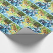 Papier Cadeau Enfants à bord d'un véhicule tout terrain sur rout (Coin)