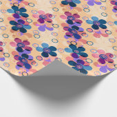 Papier Cadeau Enfants Abstraits mignon dessin animé fleurs fleur (Coin)