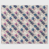 Papier Cadeau Enfants Abstraits mignon dessin animé fleurs fleur (Plat)