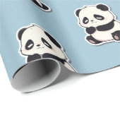 Papier Cadeau Enfants Cadeau mignon Sleepy Panda (Coin rond)