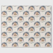 Papier Cadeau Enfants célestes Ours Filles Anniversaire (Plat)