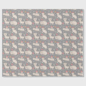 Papier Cadeau Enfants chats mignons Jouer des boules de fils cou (Plat)