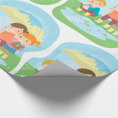 Papier Cadeau Enfants Dans La Pluie