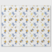 Papier Cadeau Enfants de l'Ange de Neige (Plat)