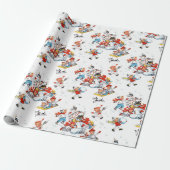 Papier Cadeau Enfants de Noël à la neige (Déroulé)