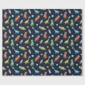 Papier Cadeau Enfants Dinosaur Astronaut Motif (Plat)
