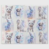 Papier Cadeau Enfants Galaxy Collection chiot, chaton, chat, lap (Plat)