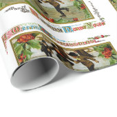Papier Cadeau Enfants Iceskating (Coin rond)