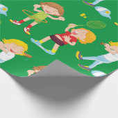 Papier Cadeau Enfants jouant au sport (Coin)