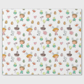 Papier Cadeau Enfants mignons avec des oreilles de lapin Printem (Plat)