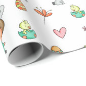 Papier Cadeau Enfants mignons avec des oreilles de lapin Printem (Coin rond)