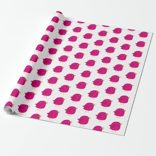 Papier Cadeau Enfants oiseau mignon (Déroulé)