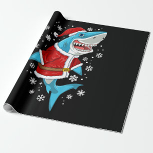 Papier Cadeau Enfants Père Noël Sharkmas Noël Enfants
