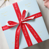 Papier Cadeau Enfants personnalisés Baby Boy Blue White Checker