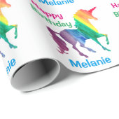 Papier Cadeau Enfants personnalisés de joyeux anniversaire de (Coin rond)