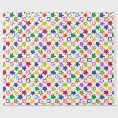 Papier Cadeau Enfants sans couture amusant dessin étoiles coloré (Plat)