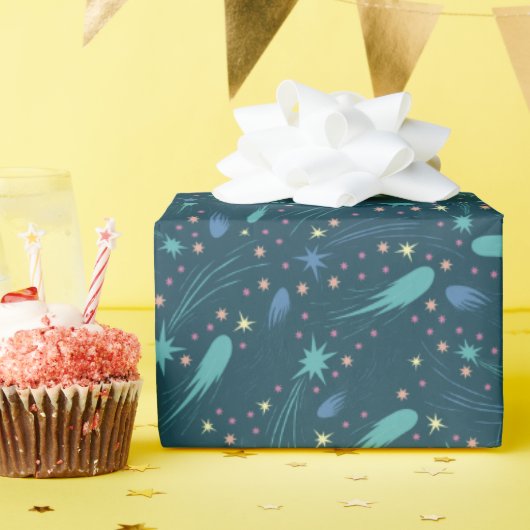Papier Cadeau Enfants Tirant Star Comet Starry Sky Starlight (Fête d'anniversaire)