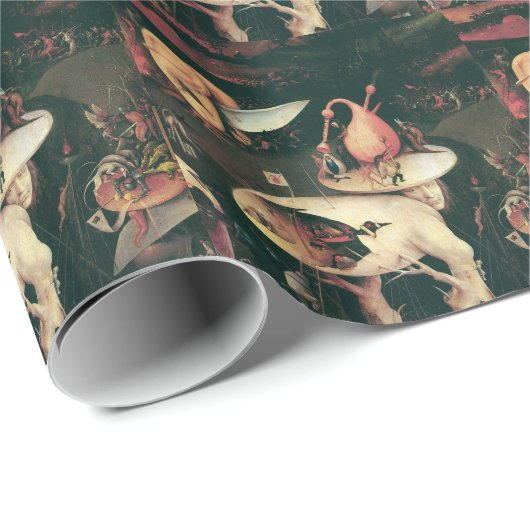 Papier Cadeau enfer par le bosch de hieronymus (Coin rond)