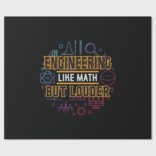 Papier Cadeau Engineer Engineering Like Math (Plat)