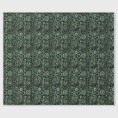 Papier Cadeau Engrenages en bronze Steampunk Verdigris (Plat)