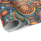 Papier Cadeau Enigma des Mayans enveloppant le papier (Coin rond)