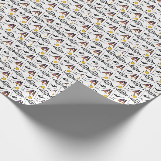 Papier Cadeau Enlèvement d'Alien UFO UAP (Coin)