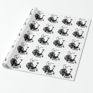 Papier Cadeau Ennemi de vélo d'air - silhouette noire