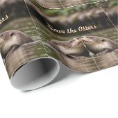 Papier Cadeau Enregistrer les Otters (Coin rond)