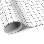 Papier cadeau enrobé noir et blanc (Coin rond)