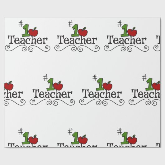 Papier Cadeau Enseignant à l'école (Plat)