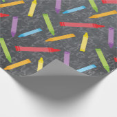 Papier Cadeau Enseignant Chalkboard Crayons Éducateur (Coin)