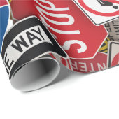 Papier Cadeau Enseignant de conduite - Voie divertissante - Coll (Coin rond)