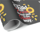 Papier Cadeau Enseignant de l'éducation spéciale du tournesol de (Coin rond)