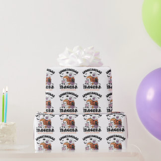 Papier Cadeau Enseignant Spooktacular Mignon Personnalisé Joyeux