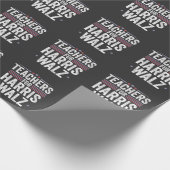 Papier Cadeau Enseignants pour Harris Walz Élection 2024 Kamala  (Coin)