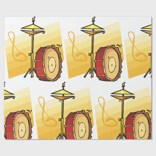 Papier Cadeau Ensemble à tambour (Plat)