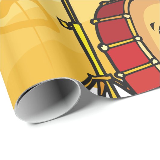 Papier Cadeau Ensemble à tambour (Coin rond)