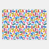 papier cadeau ensemble confettis (Devant)