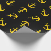 Papier Cadeau Ensemble d'Ancres en bateau doré (Coin)