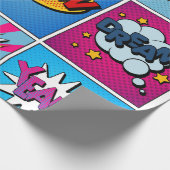 Papier Cadeau Ensemble de bulles comiques. Expressions Bom, Cool (Coin)