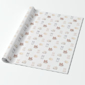 Papier Cadeau Ensemble de chatons de dessin animé mignons (Déroulé)