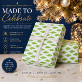 Papier Cadeau Ensemble de dossiers verts botaniques