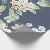 Papier Cadeau ensemble de haute qualité de fleurs d'aquarelle (Coin)