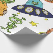 Papier Cadeau Ensemble d'illustrations de dessins animés sur l'e (Coin)
