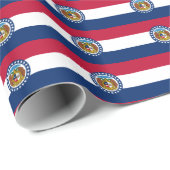 Papier Cadeau Ensign Motif Carrelé Du Missouri (Coin rond)
