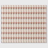 Papier Cadeau Entendre la Père Noël noire (Plat)